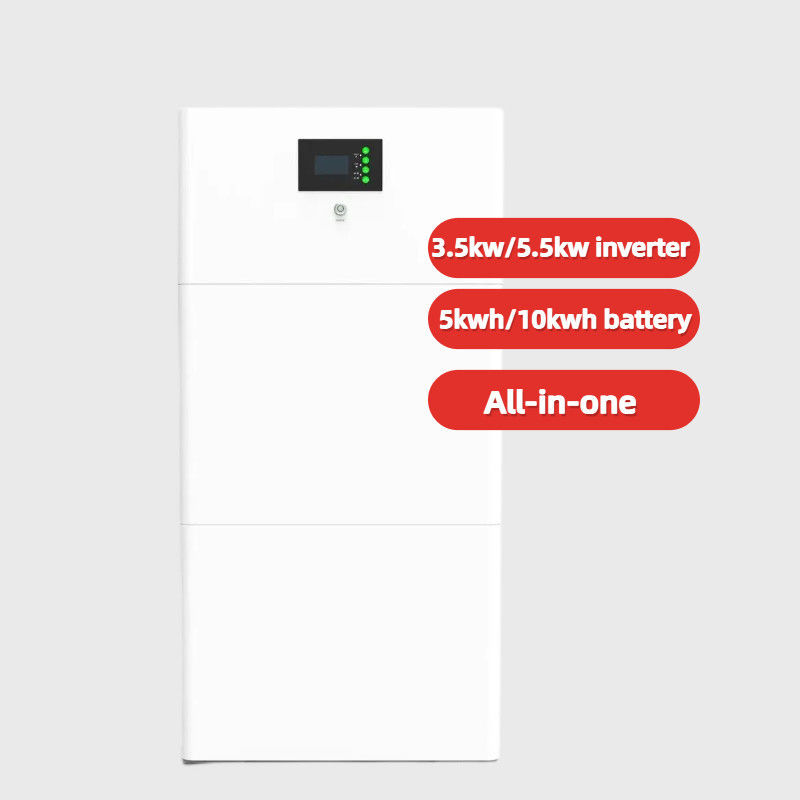 IP64 Off Grid Lithium Battery Storage System Pure Sine Wave Untuk Inverter