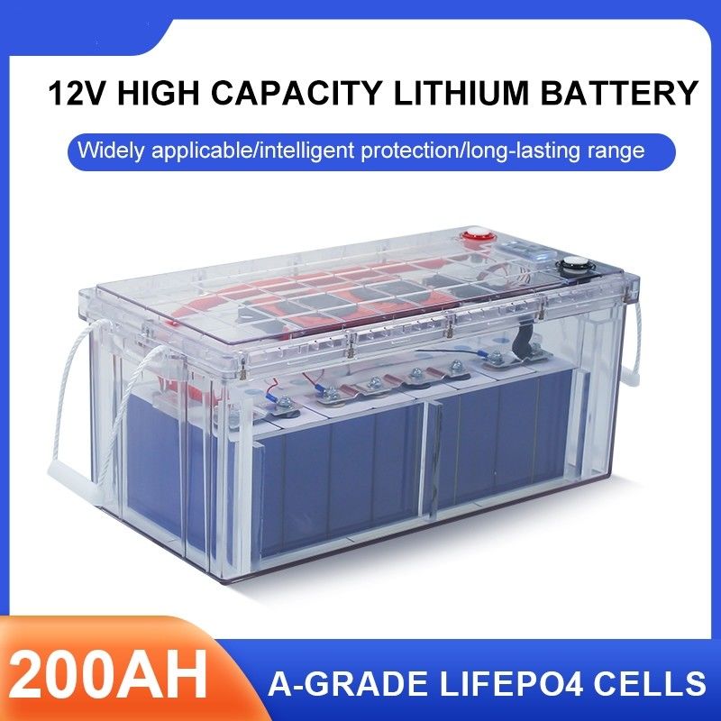 Penjualan panas 25.6V Baterai Rerchargeable Pack RV Golf Cart Baterai LiFePO4 Akku 12V 24V 100Ah 200Ah Lithium Phosphate Batt