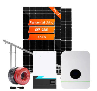 Sistem Energi Surya 3KW 5KW 10KW 20KW 30KW On Grid Off Grid Sistem Panel Surya Hibrida untuk Rumah