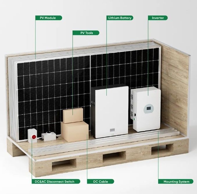 Sistem Energi Surya Hibrida Lengkap 3 Fase 5Kw 8Kw 10Kw 48V On Off Grid Sistem Daya Panel Surya Hibrida Untuk Rumah