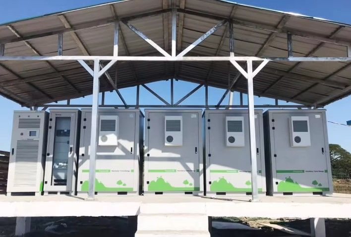 ESS 10 Tahun Masa Hidup Kabinet Baterai Luar Ruang 1MWh 5MWh 10MWh 20ft 40ft Container Solar Battery Energy Storage System