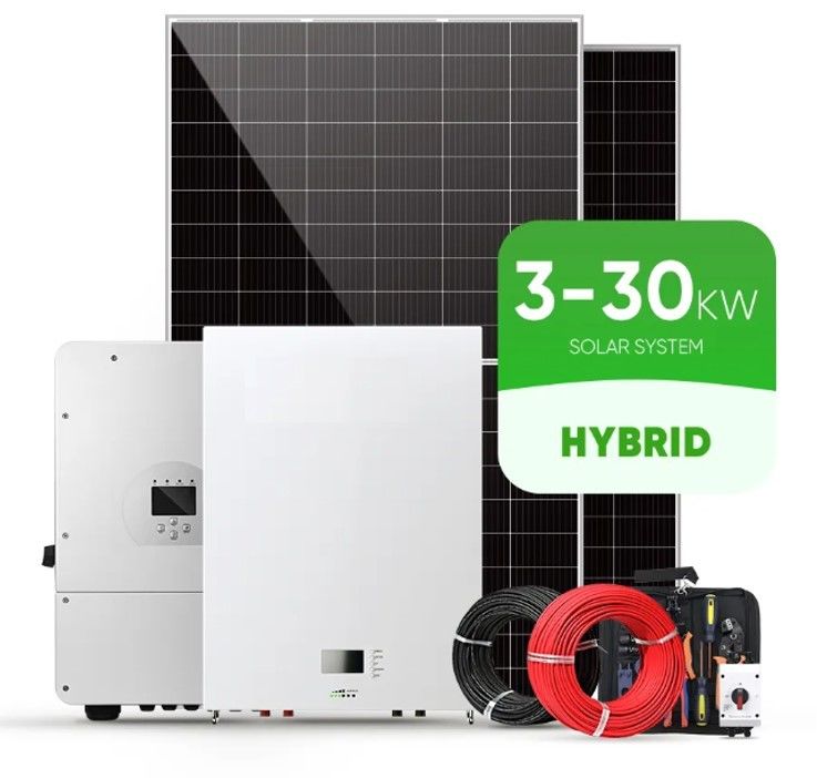 Penyimpanan 10000W Sistem Tenaga Surya 120v 240v Split Phase 8KW 10KW 20KW 30KW 50KW Sistem Tenaga Surya 10 Kw Hybrid