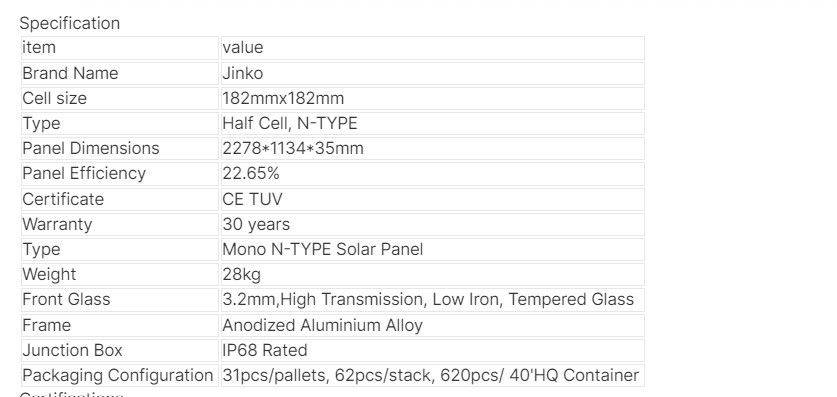 Jinko Panel Surya Qcells 560W 565W 570W 575W 580W Panel Energi Solar Power Pv Panel Array