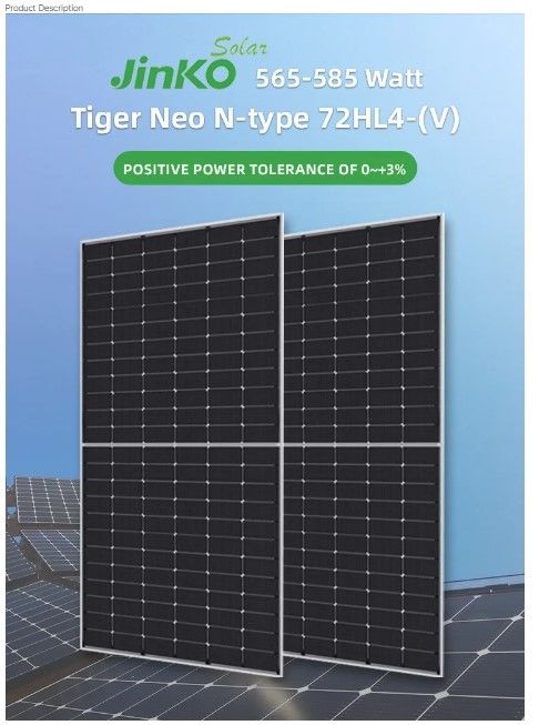 Jinko Panel Surya Qcells 560W 565W 570W 575W 580W Panel Energi Solar Power Pv Panel Array