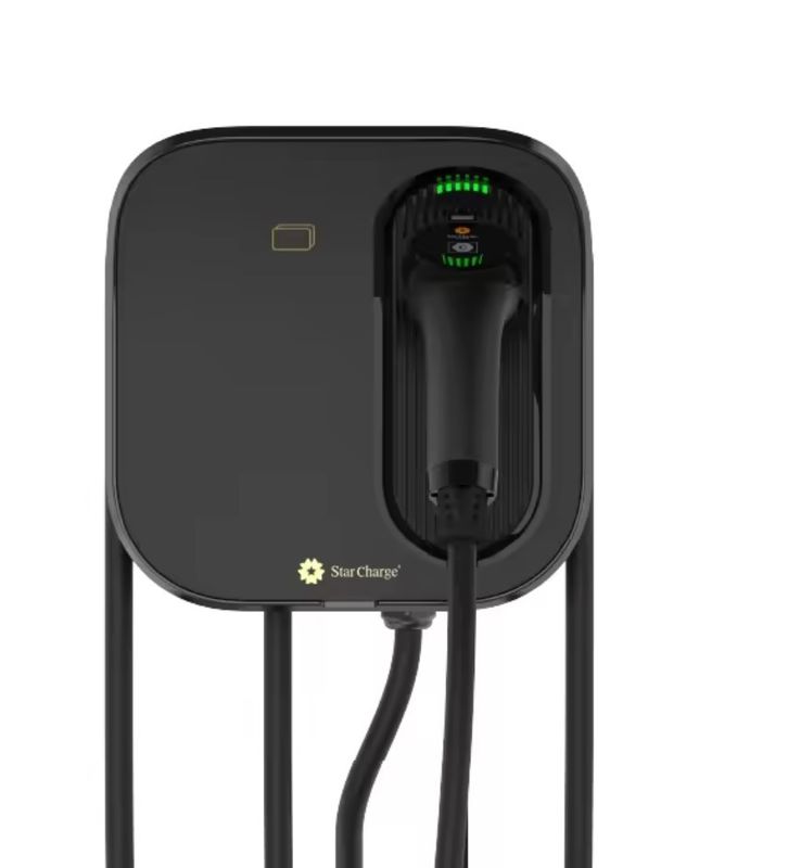 Smart Fast Weatherproof Outdoor Portable EV Car AC Charging Stack dengan Baterai Stasiun Pengisian Dinding Gratis Stand