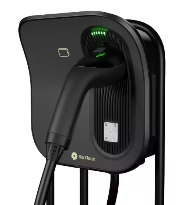 Smart Fast Weatherproof Outdoor Portable EV Car AC Charging Stack dengan Baterai Stasiun Pengisian Dinding Gratis Stand