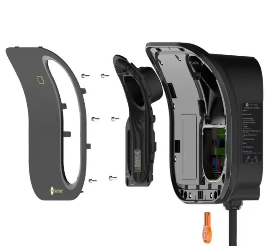 Smart Fast Weatherproof Outdoor Portable EV Car AC Charging Stack dengan Baterai Stasiun Pengisian Dinding Gratis Stand