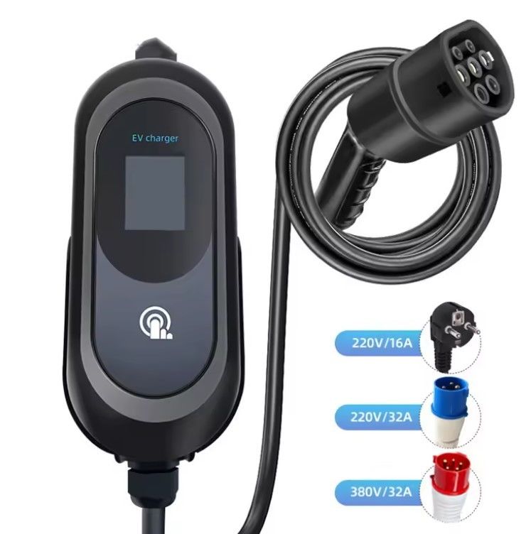 Smart Fast Weatherproof Outdoor Portable EV Car AC Charging Stack dengan Baterai Stasiun Pengisian Dinding Gratis Stand