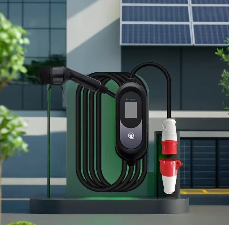 Smart Fast Weatherproof Outdoor Portable EV Car AC Charging Stack dengan Baterai Stasiun Pengisian Dinding Gratis Stand