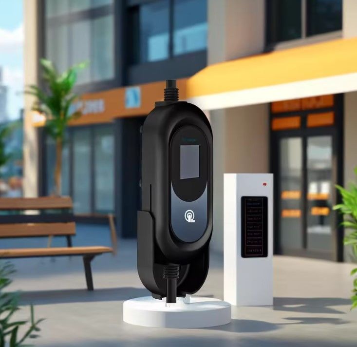 Smart Fast Weatherproof Outdoor Portable EV Car AC Charging Stack dengan Baterai Stasiun Pengisian Dinding Gratis Stand