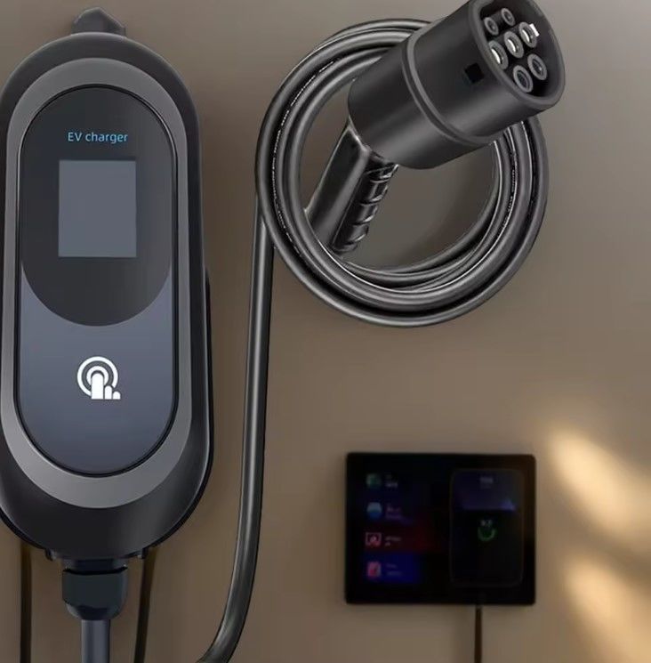 Smart Fast Weatherproof Outdoor Portable EV Car AC Charging Stack dengan Baterai Stasiun Pengisian Dinding Gratis Stand